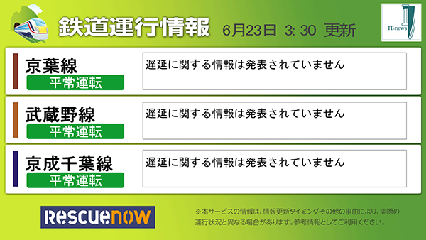 交通運行情報-鉄道JR私鉄情報