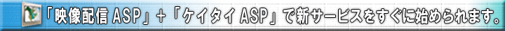 映像配信ASP+ケイタイASPでプロモーションやマーケティングレベルをアップ