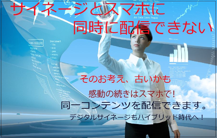 デジタルサイネージの表示は15秒、もっと詳しく見るにはスマホが、ところが配信する仕組みもＱＲコードを読むのも面倒でした。IP_STUDIOが解決しました。